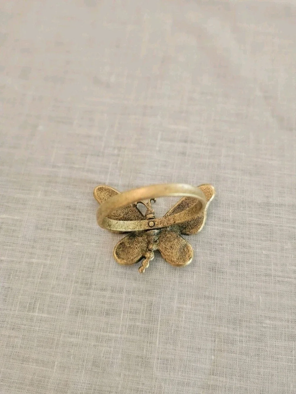NWT Vintage Heavy Gold Enameled Butterfly Napkin Rings Set of 4 Bering’s